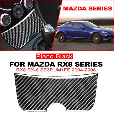Panneau de boîte de rangement de commande centrale, autocollant intérieur modifié en Fiber de carbone pour Mazda RX8 RX-8 SE3P JM1FE 2004 – 2008, accessoires