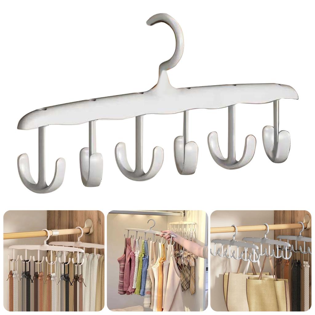 360 Degree Rotating Clothes Hanger With Waved Designs for Space Saving Home Dormitory Storage Organization