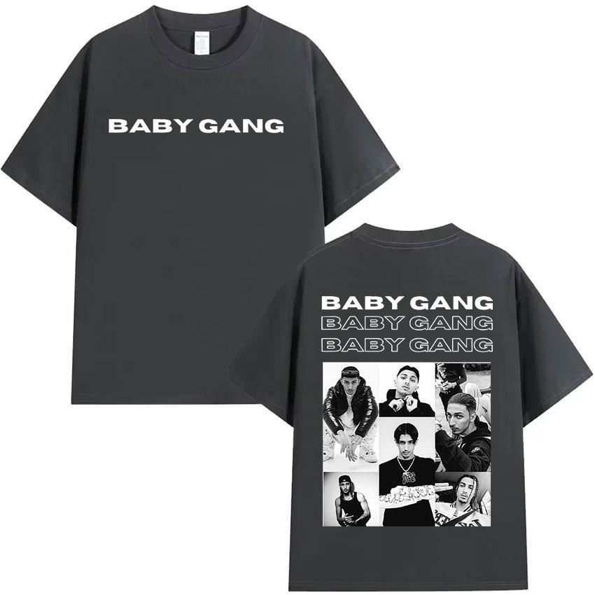 

Rapper Baby Gang Album 2025 Merch Summer Mens Retro Fashion Cotton Tshirt Hip Hop Extra Large Tshirt Street Wear Y2K S