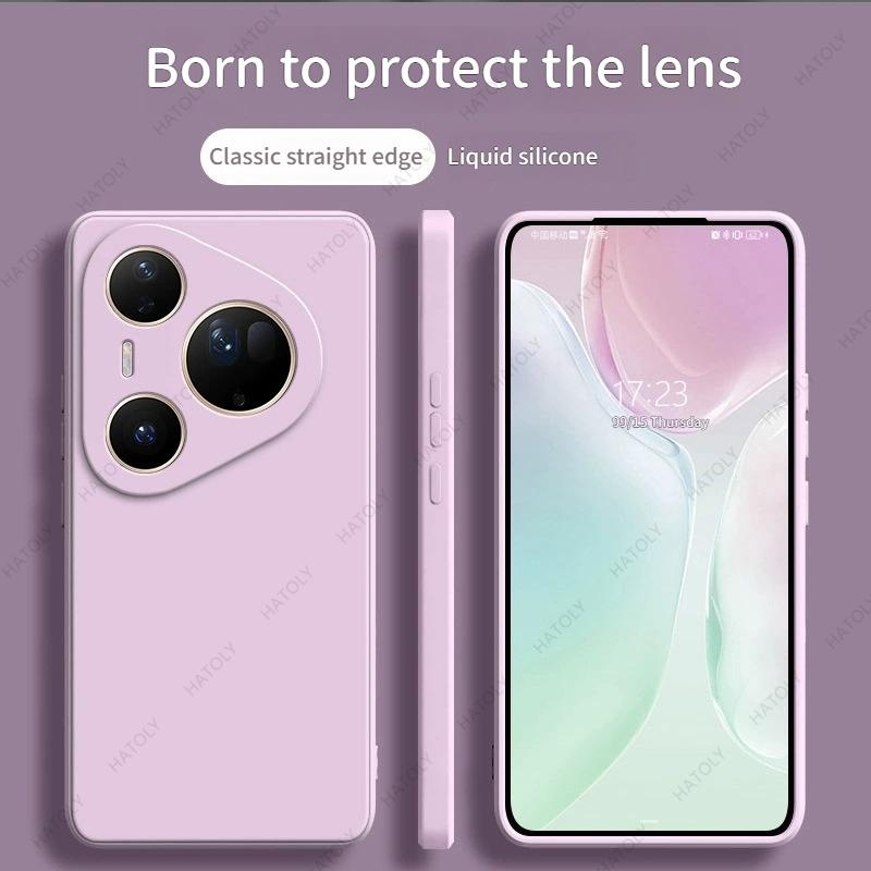 Liquid Silicone For Huawei Pura 80 Ultra case For Huawei Pura 80 Pro Cover TPU Shockproof Protective Case For Huawei Pura 80 Pro