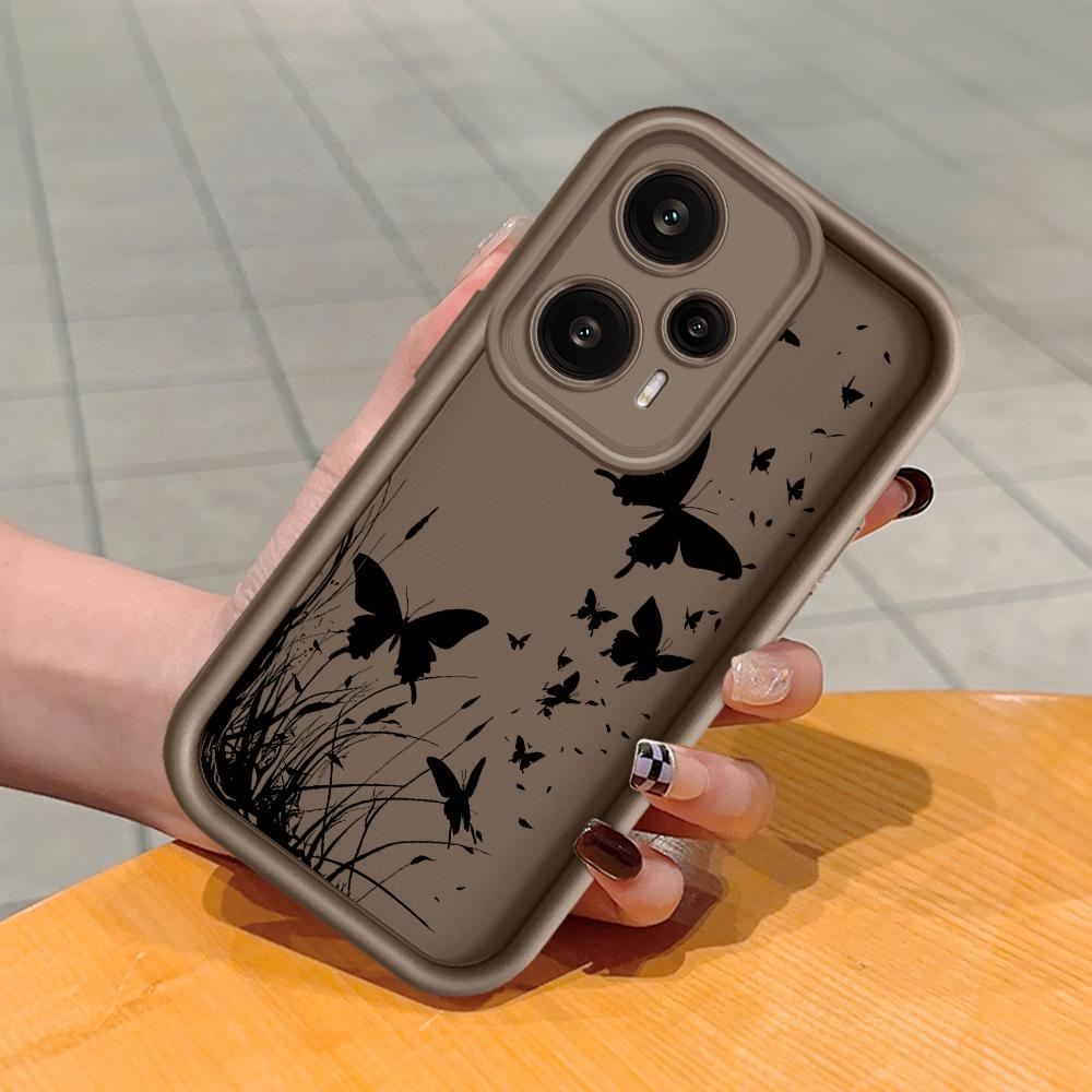 Soft Silicone Square Ladder Printing Pattern Phone Casing Full Cover Camera Shockproof Protection Rubber Case for Xiaomi Redmi