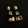 Real Gold Plated Hip-Hop Teeth Brace TEMU Halloween Hot-Selling Gold Teeth Set Rap Versatile Personality Teeth Accessories Wholesale