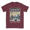 Oasi/s Rock Band    T Shirts Men Pure Cotton Fun T-Shirt Round Neck Minimalist Definitely  Tees Short Sleeve Tops Birthday Gift
