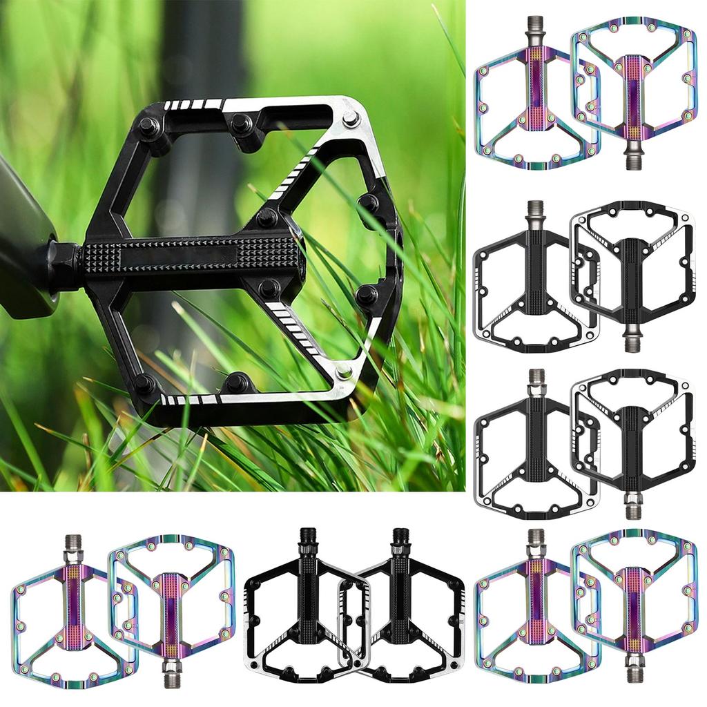 Pedály horských kol z hliníkové slitiny Dvojitá DU ložiska Protiskluzové pedály na kolo Široké ploché cyklistické pedály Odolné