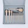 Morandi 12-teiliges Make-up-Pinselset mit weichen Tierhaaren zum Konturieren, für Lidschatten, losen Puder, Rouge und Concealer.