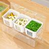 Kitchen Fruits Vegetables Storage Box Fridge Ginger Scallion Onion Fresh-Keeping Container Food Drain Crisper Organizer