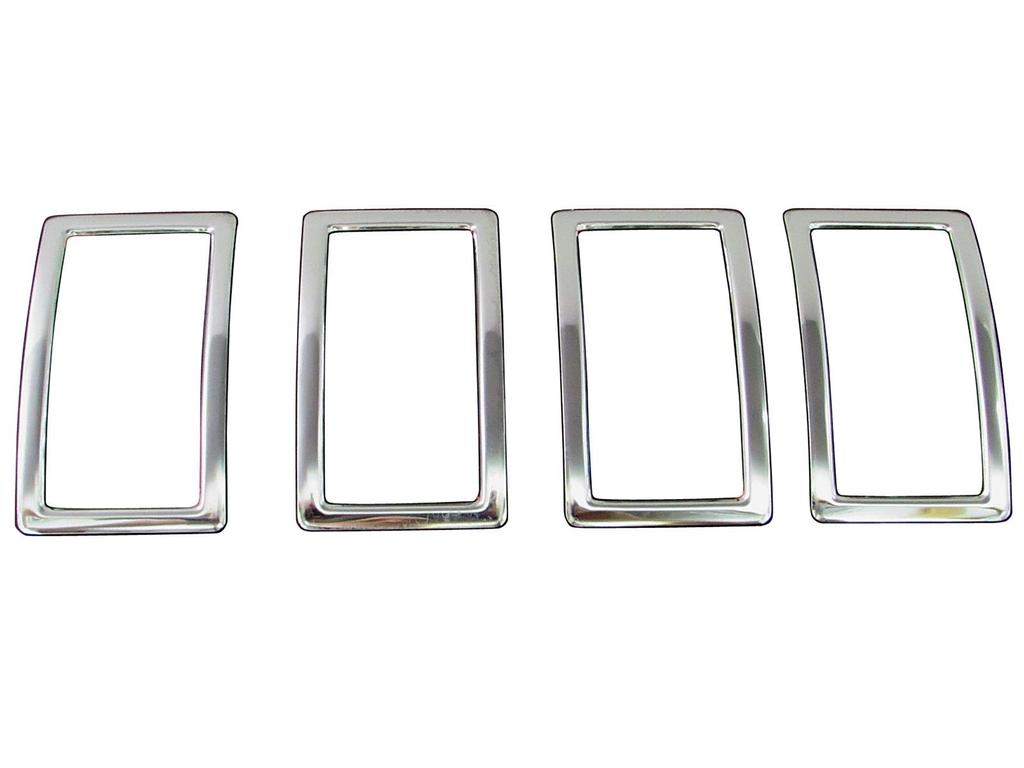 BRIGHTZ Chrome Front Air Conditioning Ring for Toyota Hiace 200 Wide Fits wide long high and Grand Cabin models TRH KDH (INT-ETC-094) - vans, wagons,