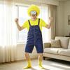 Unisex Yellow Jumpsuit Costume for Halloween Party Stage Performance