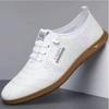 Heren schoenen zomer leren schoenen mode heren casual schoenen zachte zool ademend klassiek veelzijdig leren schoenen trend witte schoenen heren