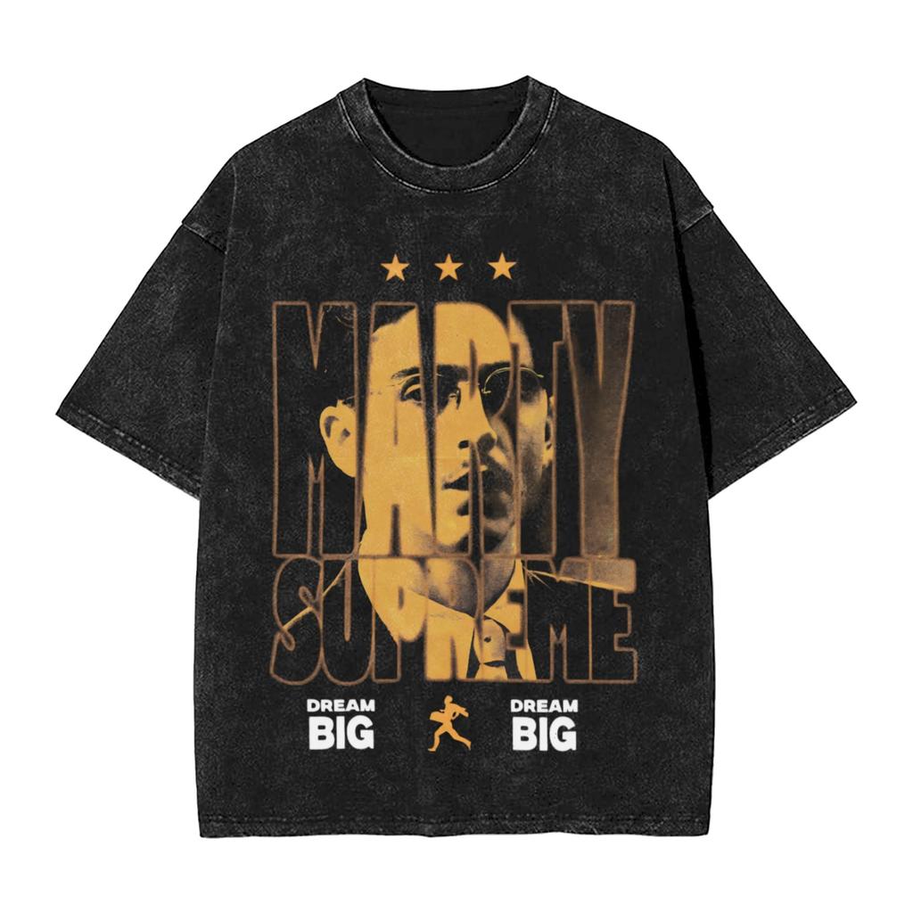Marty Supreme Table Tennis Vintage Washed Tshirts For Men Women 100Cotton Top Tee Funny Oneck Short Sleeve