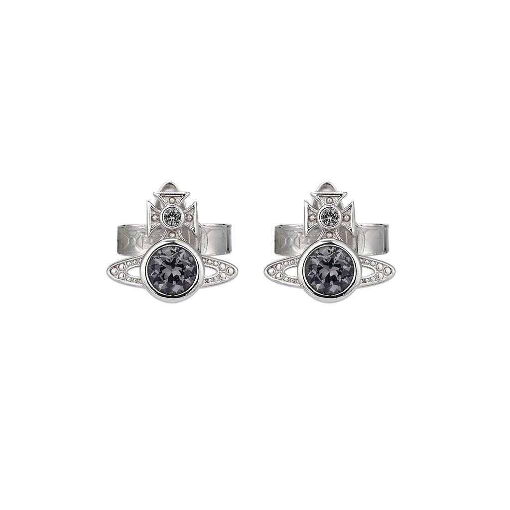 Vivienne Westwood Small Exquisite Sphere Design Earring Men Earrings Silver Gray 62010239-02P297