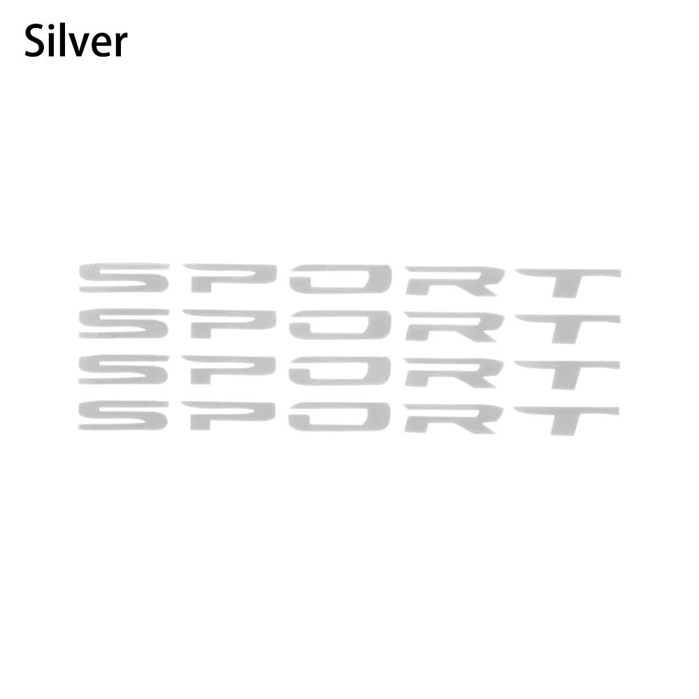 4pc SPORT Car Decal Sticker Wheels Rims Racing DIY Stripes Decorative Stickers Emblem Car Styling Car SUV Truck Accessories