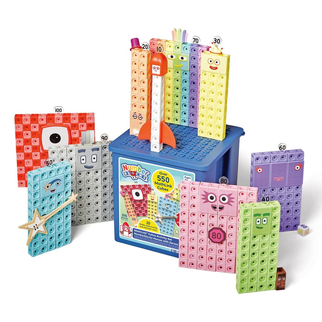 Numberblocks MathLink Cubes Heroes with Zero Activity Set Math Toy with Japanese Web Guide Ages 96930 (552 Cubes) - - 3+ - (Authentic Product)