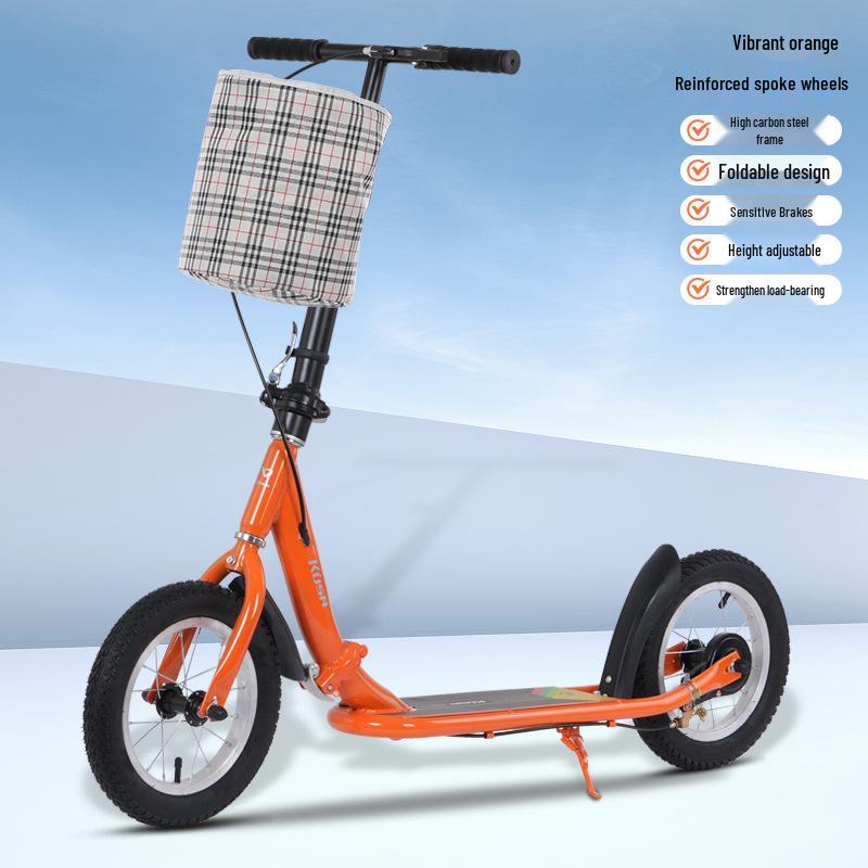 Folding Two-Wheel Scooter for Teens & Adults with Handbrake