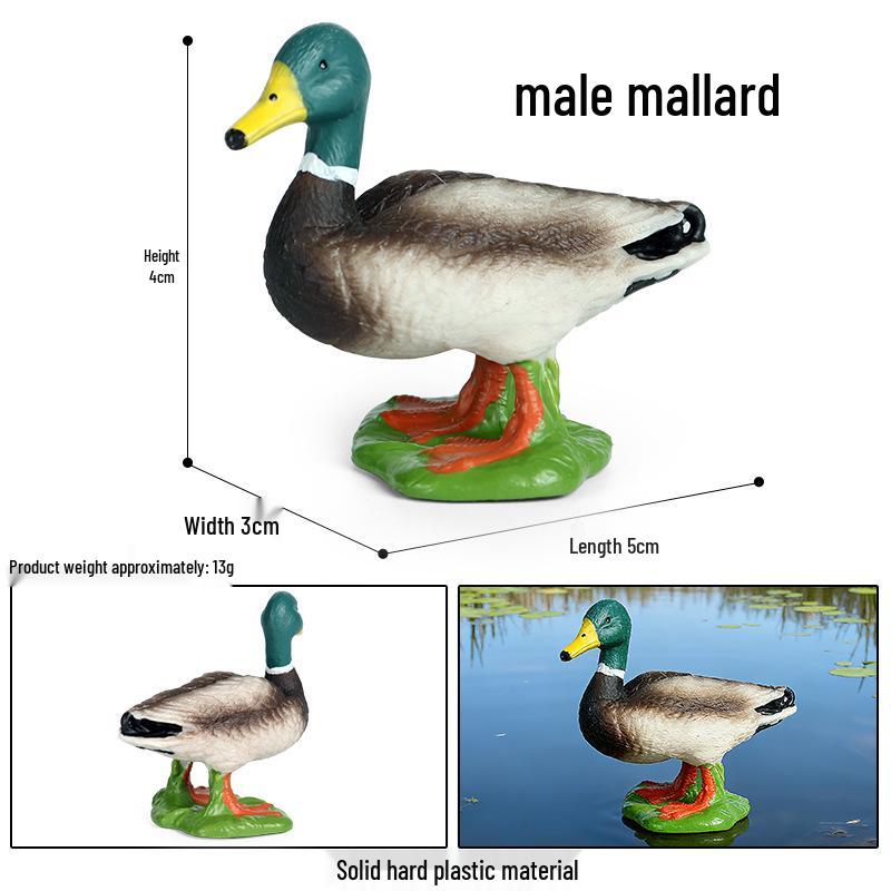Farm Animal Simulation Toy Set: Chicken, Duck, Goose, Boar, Horse, Cow - Educational Gift for Children, Cognitive Ornament