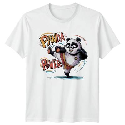 Panda Power Animal Pun Funny Kung Fu Panda Cartoon Graphic Men Women TShirt Unisex T-Shirt