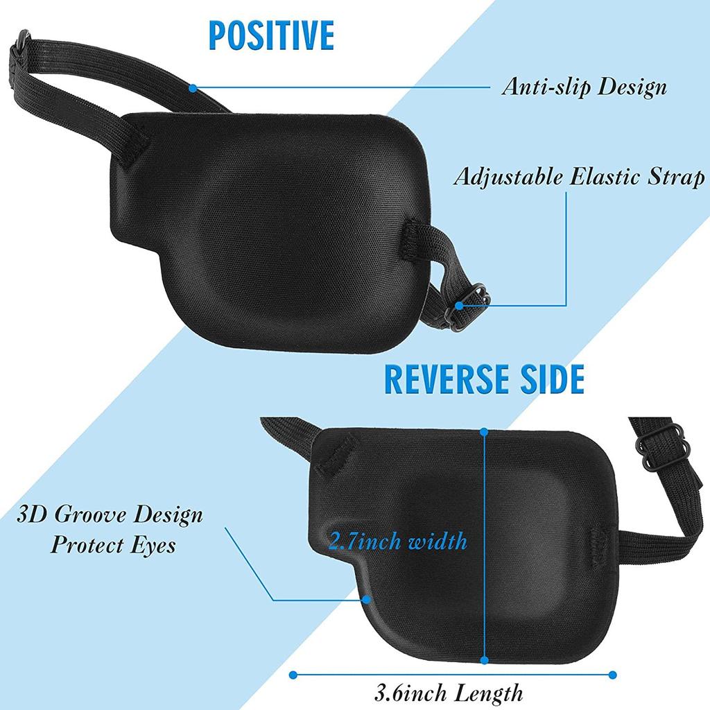 3D Single Eye Patch Adjustable Breathable Covering Eyepatch Soft Amblyopia Strabismus Astigmatism Eye Patches For Right Or Left