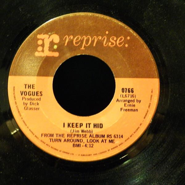 

7inch Record VOGUES - My Special Angel 0766 Reprise Records 1968 Canada Rock Used
