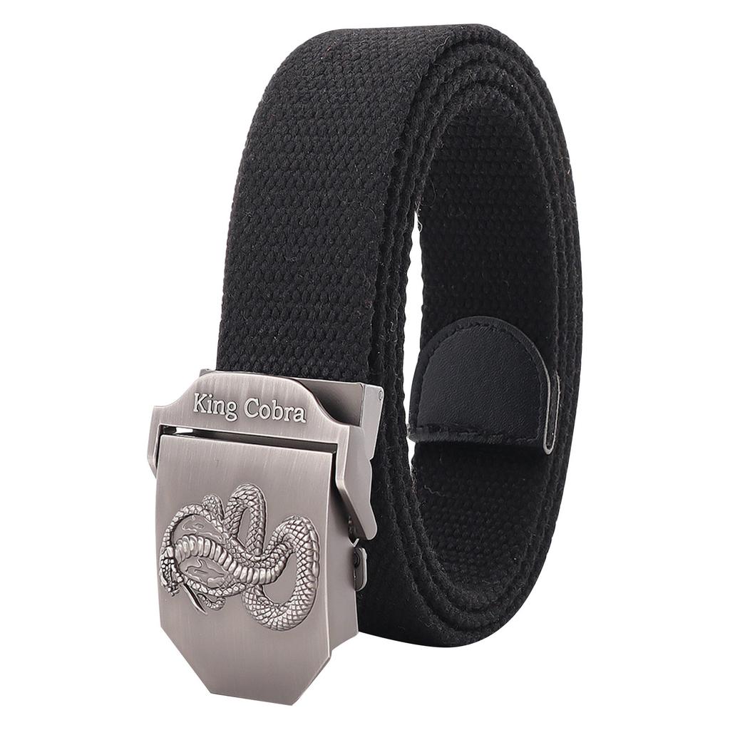 Men's Thick Canvas Belt Fashion Youth Alloy Outdoor Jeans Belt Korean Edition Casual