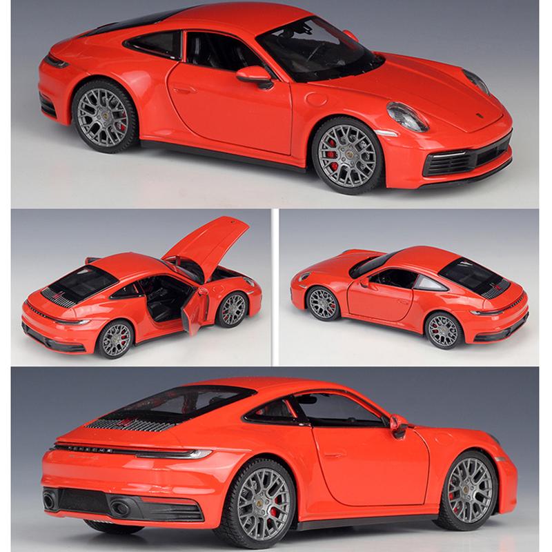 1/24 Welly Porsche 911 Carrera 4S Coupe Model de mașină sport din aliaj turnate sub presiune Vehicule de jucărie din metal Model de mașină de simulare Cadouri pentru copii