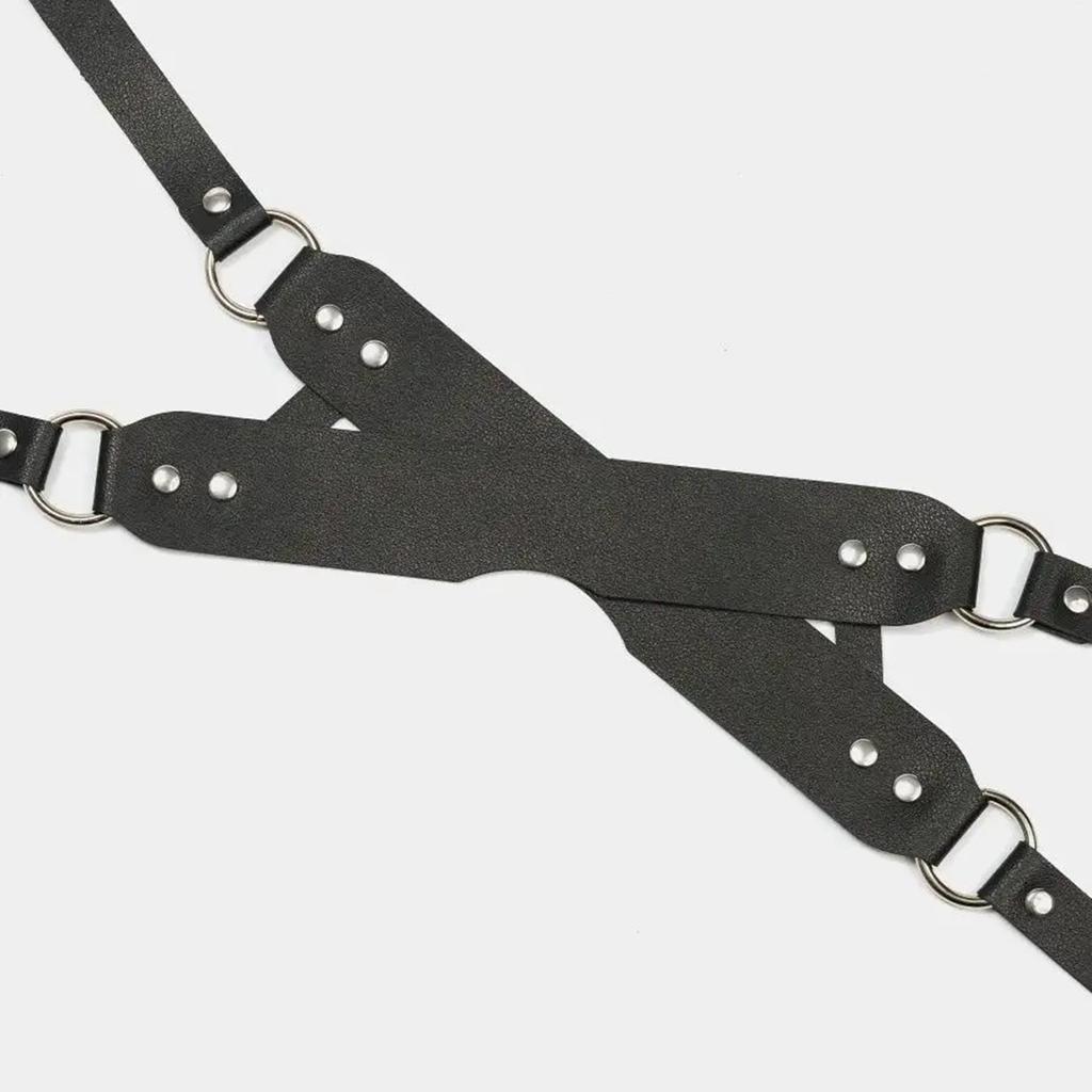 Women's Masquerade Mask for Cosplay Party PU Leather Black Eye Mask Costume Accessory Holiday Gift