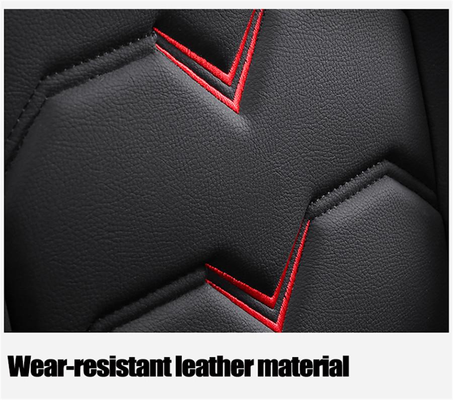 Universal Luxury Breathable Wear-resistant PU Leather 6D Car-styling Auto Car Seat Covers With Headrest Lumbar Pillow