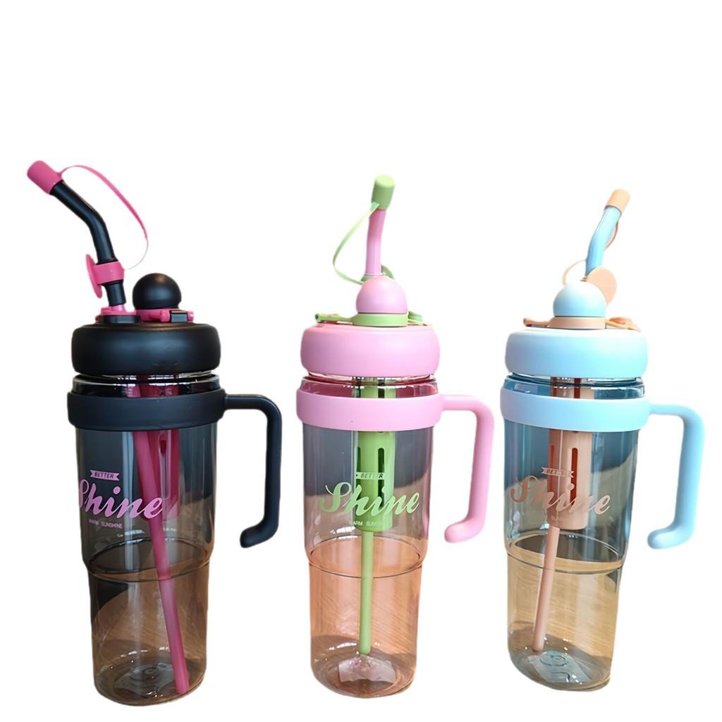 Portable Ladies Water Cup With Straw And Handle For Home Outdoor Travel