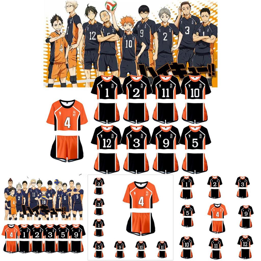 Vibrant Haikyuu Karasuno Nekoma High School 3d Printed Women Costume Comfortable Short Sleeve Tshirt And Shorts