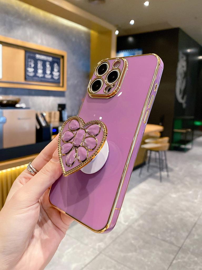 Plating Love Diamond Holder Phone Case For For Iphone 17 16 1 14 Plus 13 12 Mini 11 Pro Max X XS XR 7 8 SE2 SE3 Back Cover