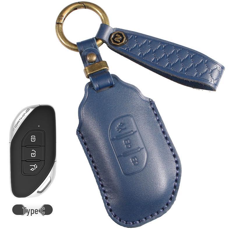 Dongfeng Fengguang 21-Model Key Case for 580Pro, S560, 500, E3, iX5 - New Energy Cowhide Buckle.