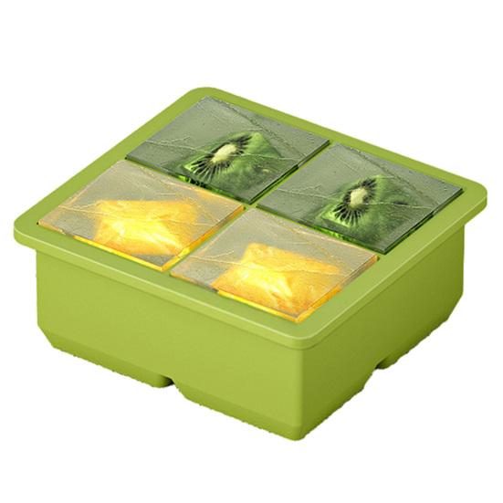 Square Silicone Ice Cube Tray with Lid  6-Cavity Easy Release Ice Cube Mold Stackable BPA-free Ice Cube Maker Dishwasher Safe Home Bar Essential