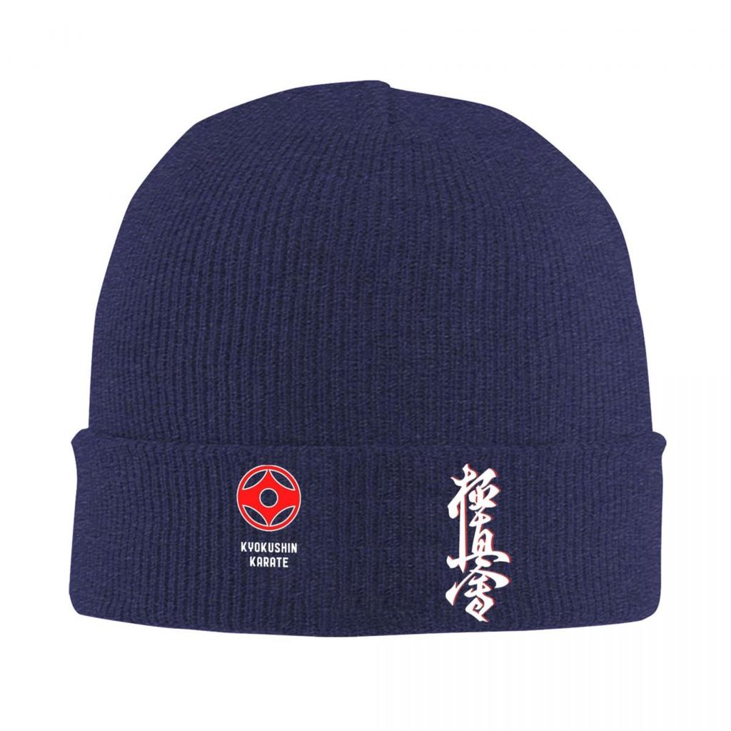 Kyokushin Karate Hat Autumn Winter Beanie Street Kanji Taijutsu Cap Unisex Knitted Hat