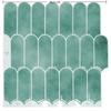 10PCS Self Adhesive 3D Wall Sticker Fish Scale PVC Tile Waterproof Mold Resistant for Kitchen Bathroom Backsplash Decor