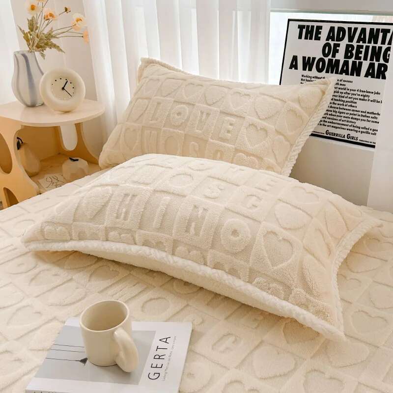 Solstice Velvet Pillowcase Set - 2pcs 48x74cm Winter Funda Almohada, Warm Cushion Cover for Home Bedding