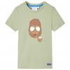 Children's T-shirt with Short Sleeves Light Khaki 92/104/116/128/140