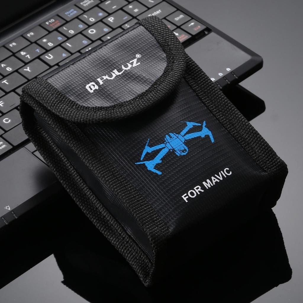 PULUZ PU2401 For DJI/Sony/Nikon/Canon Lithium Battery Safety Storage Bag Fireproof Explosion Proof Single Battery Pouch