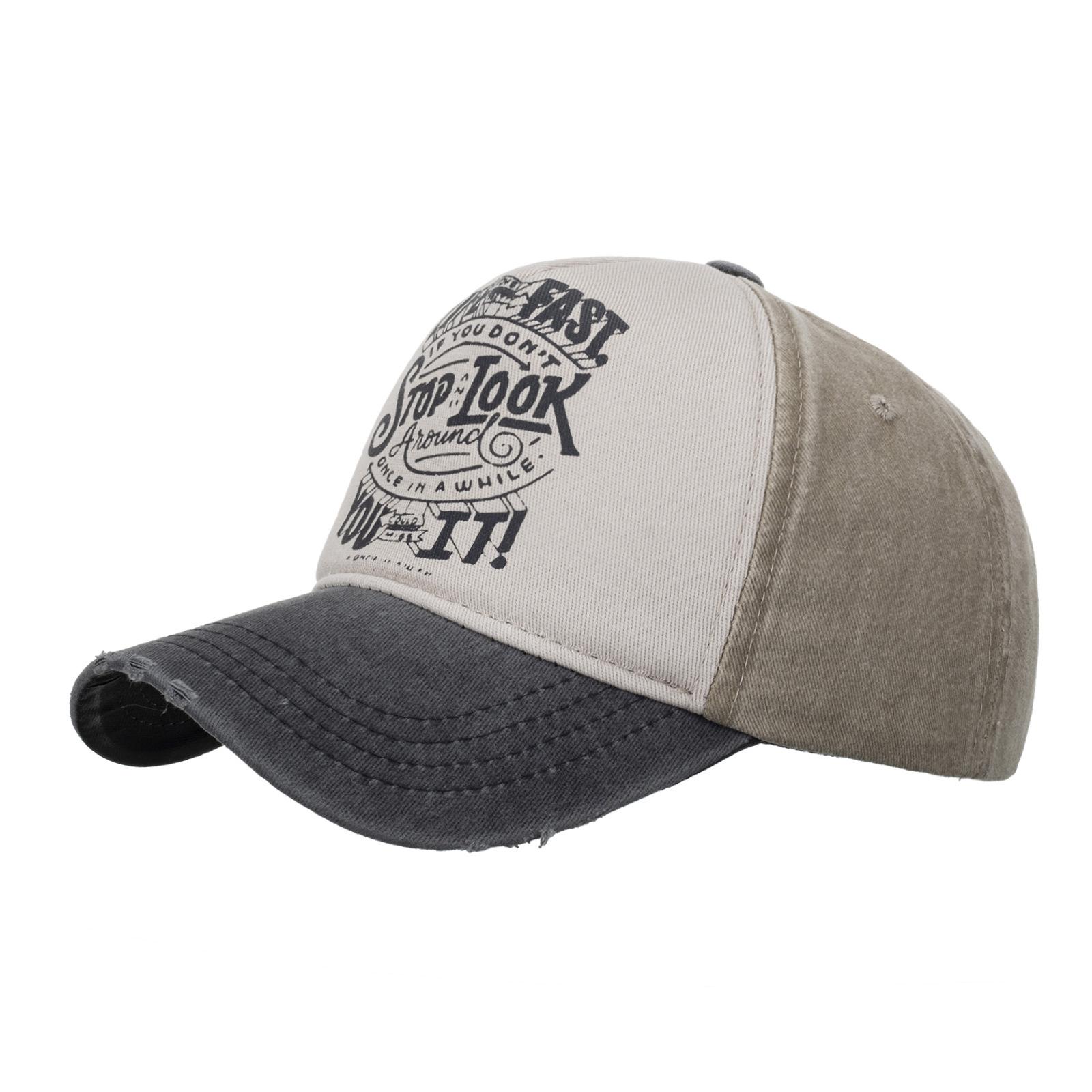 

Весна и лето новые стираные контрастные цвета с принтом букв LIFEFAS бейсболка кепка кепка от солнца шляпа от солнца Adjustable чёрный