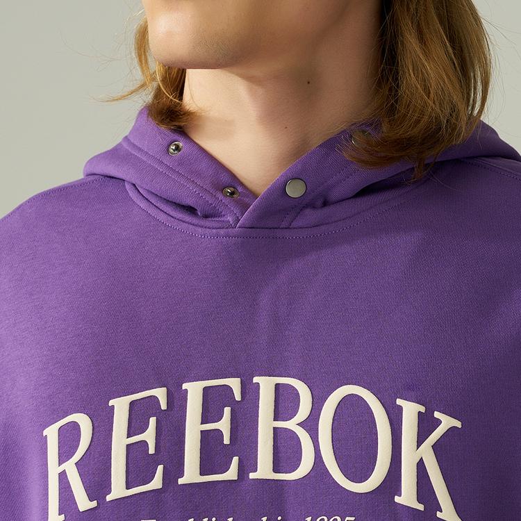 Reebok Fashionable Casual Comfortable Hoodie Unisex Hoodies Deep-Purple 24FRM301UGP4
