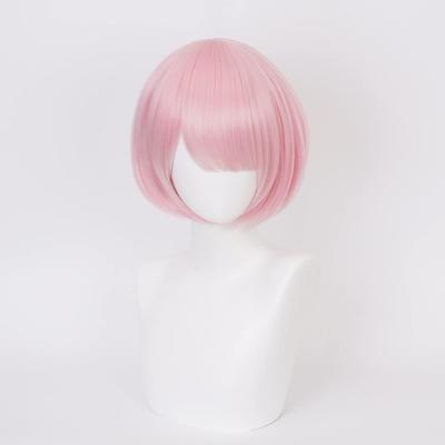 Ram Wig from "Starting Life In a Different World from Zero" Anime Cosplay Wig, Heat-Resistant Wig, Disguise Wig for School Festivals, Includes Net