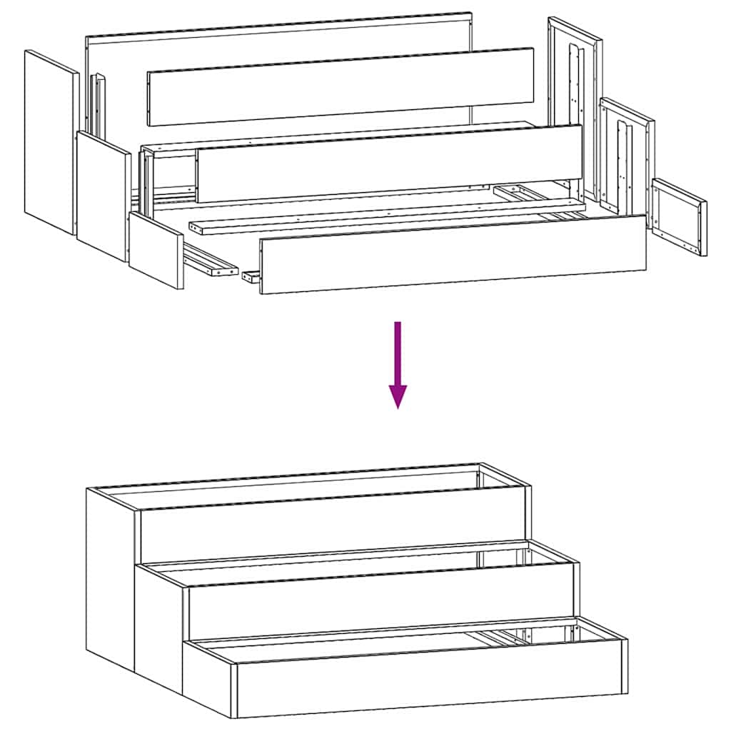 Garden Planter Anthracite 90 X 90 X 35 Cm