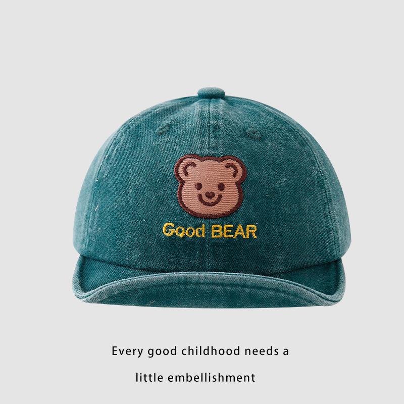 Baby Hat Spring and Autumn New Style Old Cute Children's Bear Baseball Cap Soft Brim Versatile Infant Baseball Cap