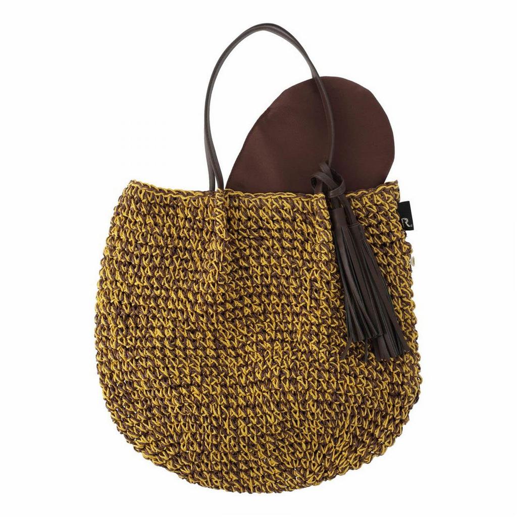 3099 Lightweight Tote Bag with Tassel LT Deli Basket [Rootote] (Yellow)