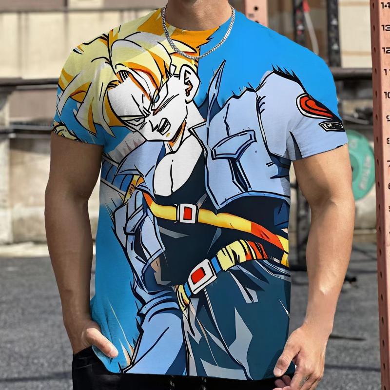 

2026 Летняя Ретро Футболка Dragon Ball для Фитнеса Мужская Оверсайз 3D Печать Короткий Рукав Семейная Унисекс Детская Спортивная Футболка XXS
