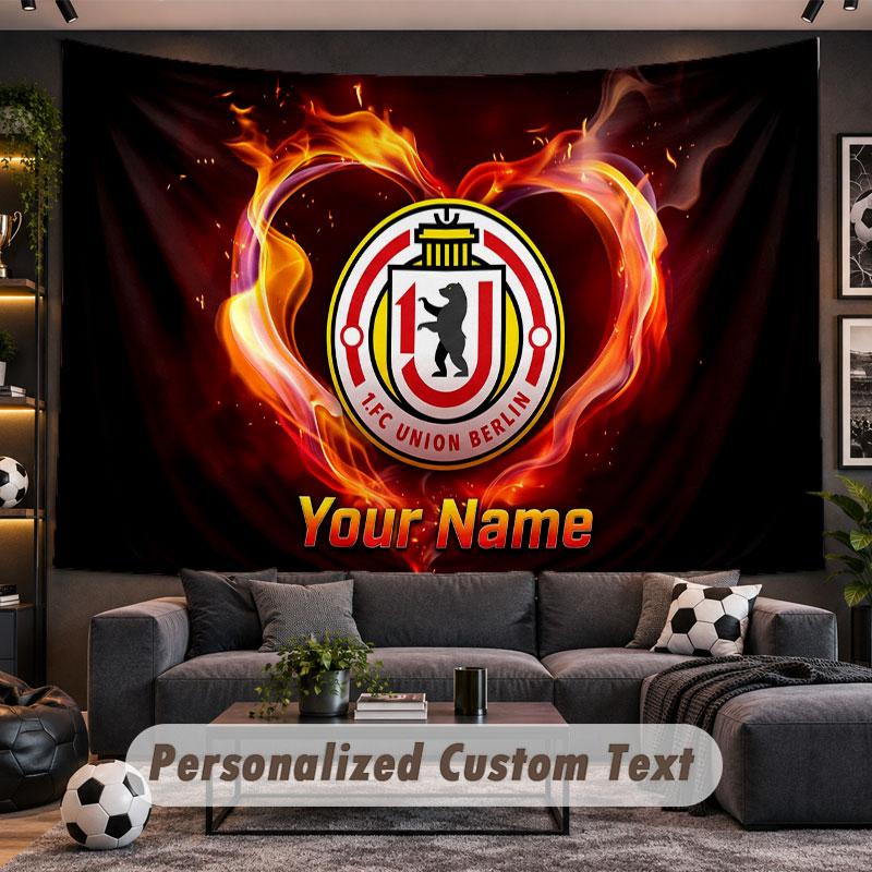 Wall Hanging Tapestry Custom NameUnion Berlin Pattern Personalized Printed Fabric Wall Decor
