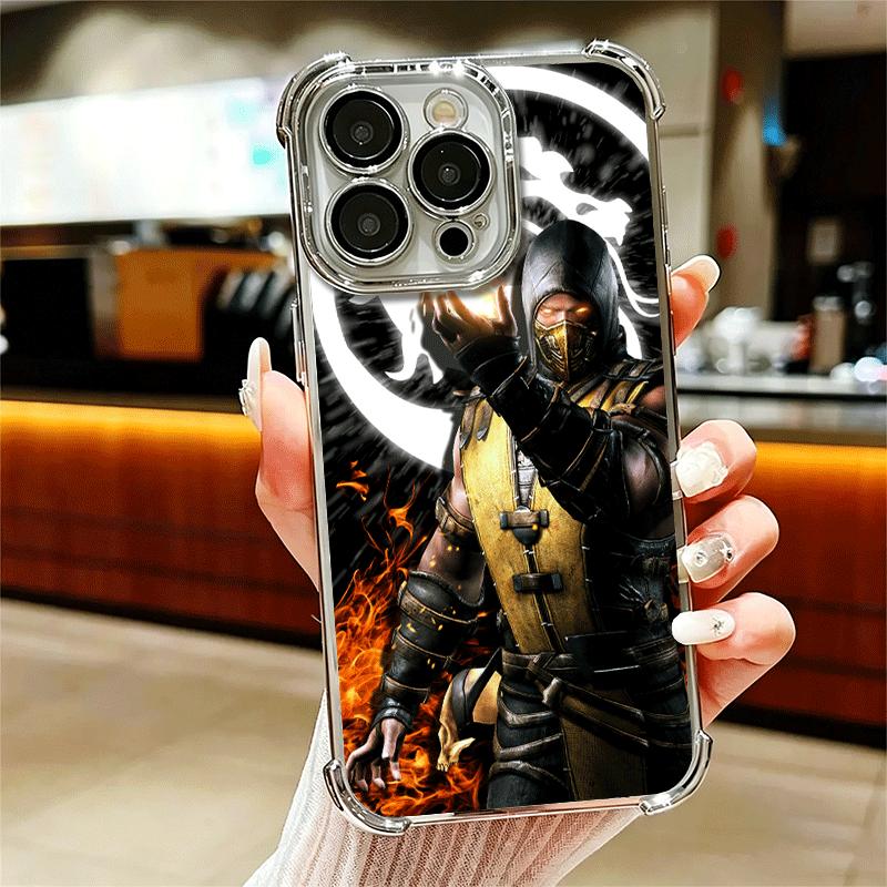 

Mortal Kombat Game Plating Phone Case For Iphone 16 17 Pro Max Air 16E 14 15 Plus 12 13 Mini Anti-Fall Airabag Cover iPhone 12