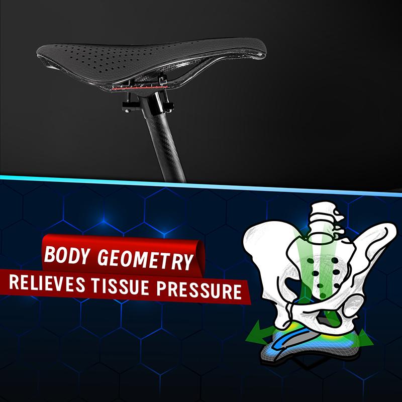 BUCKLOS 3D Printed Bicycle Seat Cushion Carbon Fiber Bike Saddle 143mm 155mm Bike Cushion Road MTB Triathlon Seat Nylon