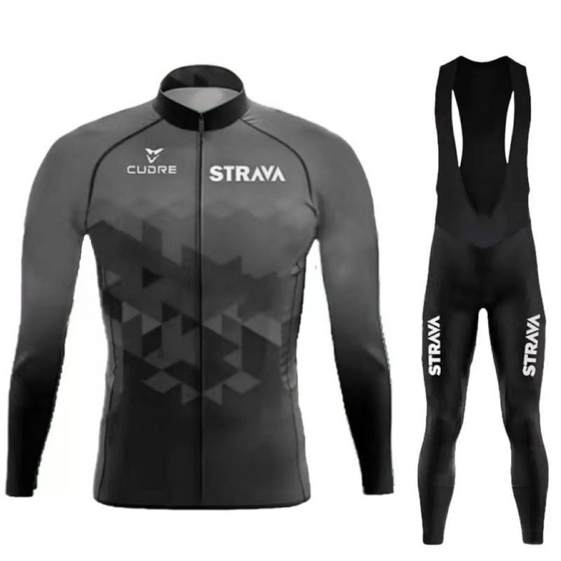 Quick-Dry Cycling Jersey Set Long Sleeve Road Bike Outfit Men Women Tour De France Style