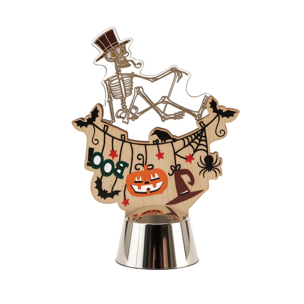 Halloween Pumpkin Lamp Decoration Creative Atmosphere Prop with Spider Web and Witch Hat Design for Indoor Tabletop Display