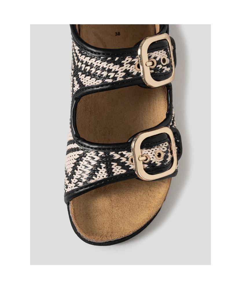 Scholl (Women) Two-Strap Backstrap Cork Sandals White (Hh64K2C211)
