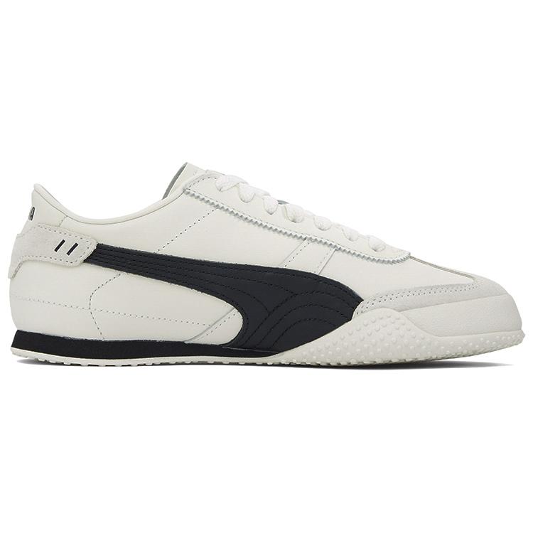 Puma Women's Bella UT Leather Low-Top Casual Sneaker White Black 402186-01